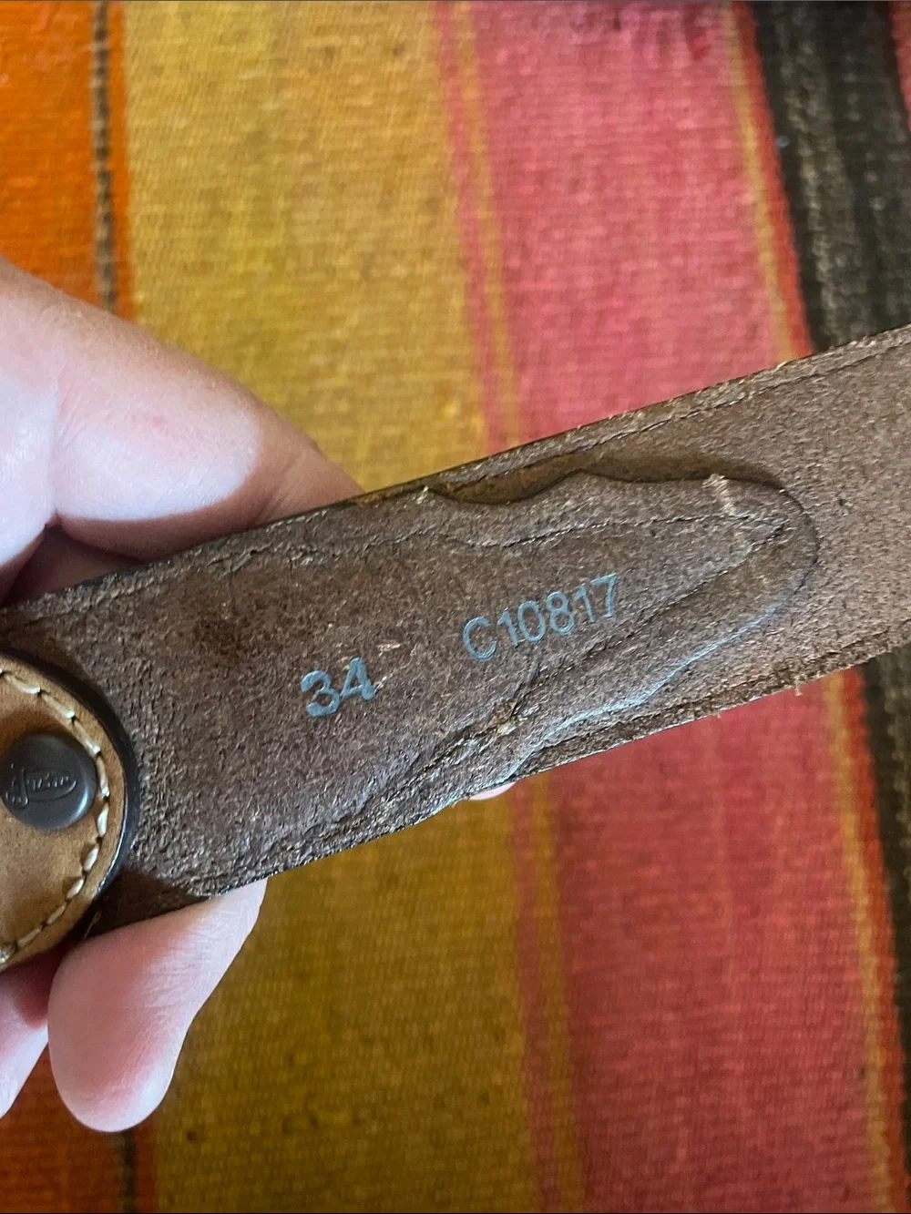 Justin Barbed Wire Men's Belt - Tan